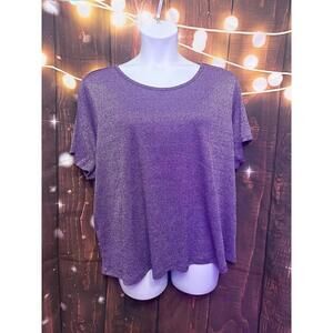 2 Shirts!  Black and Purple Sparkly Shirts